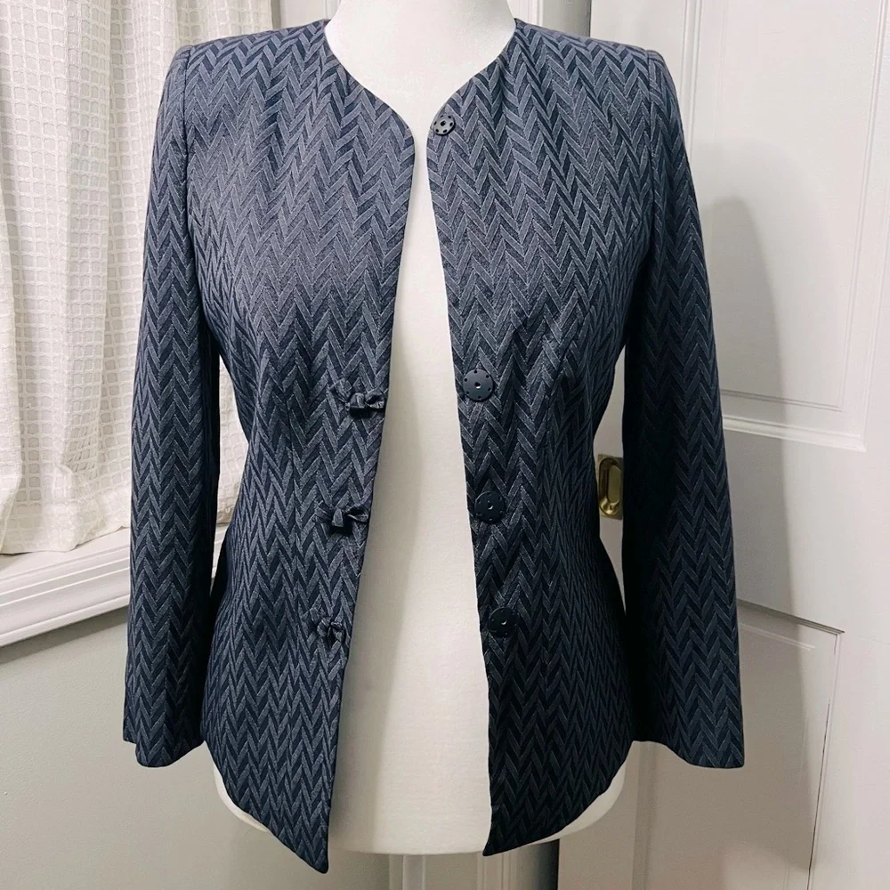 GIORGIO ARMANI • CHEVRON BOW BLAZER